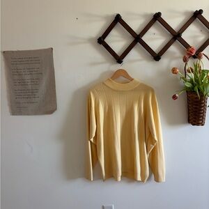 Classic Women's Crewneck Sweater in Pale Yellow